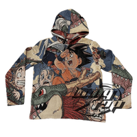 Sudadera con Capucha con Estampado de Tapiz Personalizado de Itachi, Sudadera con Temática de Jesús con Cuello de Poliéster/Algodón Tejido para la Temporada de Primavera