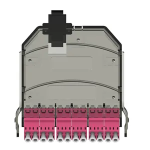 데이터 센터 ODF 12F 24F MPO 카세트 SM MPO-LC 모듈 0 광학 배포 프레임 패치 패널로 완전히 적재됨