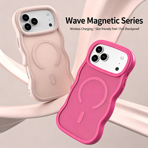 Funda Magnética para Teléfono con Diseño Ondulado, Acrílica Mate Antihuellas, para iPhone 17, 17 Air, 17 Pro Max/18 Pro/18 Pro Max - Product Image 3