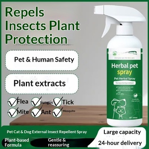 Spray anti-puces, tiques, acariens et poux <span class=keywords><strong>pour</strong></span> chiens et chats, avec déodorant naturel, en flacon plastique, 300 ml - Product Image 5