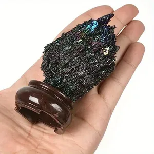 Wholesale Small <b>Raw</b> Carborundum <b>Crystal</b> 7 Color Mine Rainbow Astralite Moissanite Hematite - Product Image 6