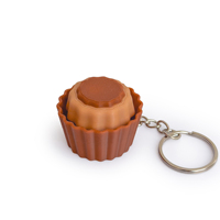 Syh1873 Kancing Tekan 3D Baru yang Dicetak, Kancing Tekan Penghilang Stres, Kancing Kreatif, Gantungan Kunci Mainan Cokelat