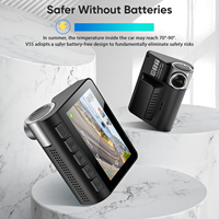 Goobsafe Écran IPS 3.0 pouces avec Wi-Fi/GPS intégré (en option), Vision nocturne 4K 1080P, Enregistrement en boucle, Moniteur de stationnement, Double caméra avant/arrière
