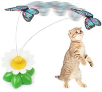 Jouet pour chat papillon volant électrique rotatif à 360 degrés, écologique, pour chatons, jeu de poursuite interactif, jouets pour animaux de compagnie avec mouvements d'oiseaux