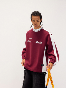 Sweat-shirt unisexe à capuche et épaules tombantes, uni, en polyester/coton, respirant, avec impression sérigraphiée sur le devant, en molleton, idéal pour l'automne - Product Image 4