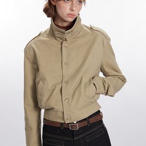 Blouson court en satin ample pour femmes, nouvelle mode printemps-automne, style Y2K, pour filles, manteaux et hauts, blouson bomber en satin - Product Image 2