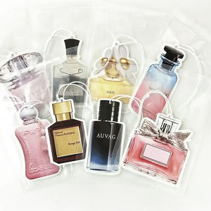 2025 Moderne Auto Luchtverfrisser Aangepaste Logo Geur Parfumfles Geurende Papieren Kaart Langdurig Gemaakt van Katoenen Papier Op Maat - Product Image 3