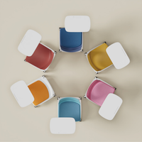 Chaise de bureau extensible moderne à succès avec étagère à roulettes en PP durable