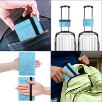 Dompet penyimpan paspor, dompet kulit perjalanan pemblokir RFID kustom dengan tempat kartu SIM