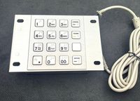 Tahan air, tahan debu, IP65, baja tahan karat, terpasang di logam, 16 tombol, USB PS/2, untuk penggunaan luar ruangan, mendukung braille, keypad