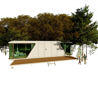 Capsule spatiale mobile d'extérieur en aluminium, style Célébrité Internet, maison EPS, gîte avec deux chambres, une cuisine et une salle de bain