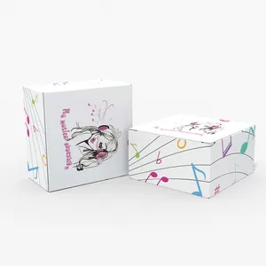 Wholesale Game Machine White Cardboard Box Music Toys Kid Packaging Box Cat Glitter Wire Earphone Custom Logo Size Packing Box