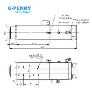 แกนมอเตอร์ G-Penny <span class=keywords><strong>1</strong></span>.5KW/2.2kw ISO20 ATC แบบเปลี่ยนหัวเครื่องมืออัตโนมัติ 220v ระบายความร้อนด้วยอากาศ แทนแบบ 2.2kw ATC GDZ สำหรับงานไม้ - Product Image 3
