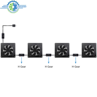 Kipas Kontrol Kecepatan Cerdas dengan Pengontrol Suhu 120mm CFM Tinggi USB 5V hingga 12V Kipas Pendingin Ventilasi Termostat Kabinet