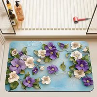 Tapis de bain en terre de diatomées antidérapant, doux et super absorbant, tapis de bain en diatomite, barrière anti-saleté, séchage rapide, porte ou cuisine
