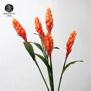 Nhà Máy Bán Hàng Trực Tiếp Mềm Keo Torch Hoa Nhân Tạo PU Kết Cấu Gừng Hoa Lúa Mì <span class=keywords><strong>Spike</strong></span> Cho Khách Sạn Nhà Hoa Chất Liệu - Product Image 1