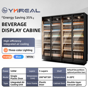 Réfrigérateur commercial à <span class=keywords><strong>3</strong></span> <span class=keywords><strong>portes</strong></span> vitrées, dégivrage automatique, écoénergétique, pour magasin de proximité, refroidisseur de bières et de boissons - Product Image 5