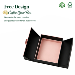 กล่องบรรจุภัณฑ์ผมสีดำ กล่องใส่ผมหรูหรา ชุดกล่องใส่ผมแท้ - Product Image 1