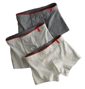 Slip personalizzati in cotone da uomo <span class=keywords><strong>Sexy</strong></span> Boxer in seta con pizzo a metà vita in tessuto stampato traspirante con motivo a maglia tipo di fornitura - Product Image 1