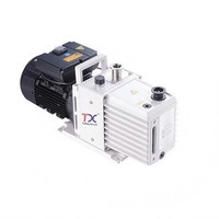 Pompa Vakum Rotary Vane Dua Tahap TX-08D TX-18D 8-18 m3/h KF25 Bersegel Oli Penggerak Langsung Satu atau Tiga Fasa