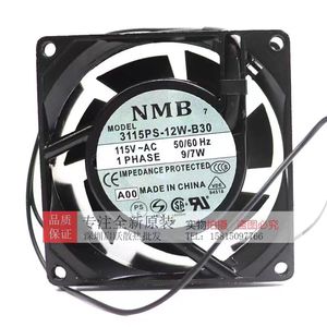 พัดลม NMB 8 ซม. รุ่น 3115PS-12W-B30 115V 9/7W ระบายความร้อน ทนอุณหภูมิสูง - Product Image 2