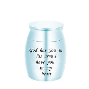 Urne de crémation en acier inoxydable pour animaux de compagnie, souvenir de cendres humaines, petit pot commémoratif commémoratif, accepter la personnalisation-je vous ai dans mon cœur - Product Image 4