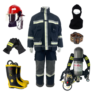 Combinaison <span class=keywords><strong>de</strong></span> pompier EN469 NOMEX IIIA, veste et pantalon <span class=keywords><strong>de</strong></span> pompier, équipement <span class=keywords><strong>de</strong></span> lutte contre les incendies résistant aux flammes, casque, gants, cagoule, bottes, SCBA S20 - Product Image 1