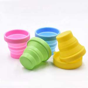 Wholesale Portable Silicone Foldable <strong>Travel</strong> Cup Retractable Lid Outdoor Camping Picnic Style Business Trip Mouthwash Cup - Product Image 2