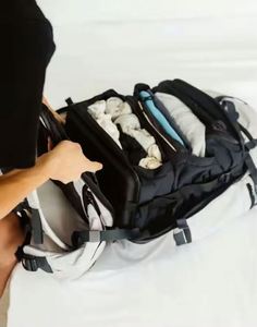 Free Sample Custom Durable Travel <b>Clothes</b> Storage <b>Organizer</b> Unisex Foldable <b>Wardrobe</b> Hanging Bag Fit For Backpack - Product Image 3