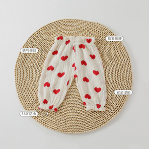 2023 bébé pantalons anti-moustiques garçons et filles mince <span class=keywords><strong>coton</strong></span> <span class=keywords><strong>gaze</strong></span> Bloomers mignon long pyjamas pour hiver vêtements pour enfants - Product Image 4