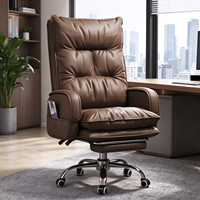 Fauteuil de bureau ergonomique moderne avec dossier inclinable, fonction pivotante, confortable pour les longues sessions assises à la maison