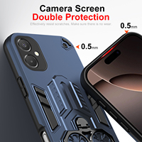 2-in-1 Kunststoff-TPU-Handyhüllen für Samsung Galaxy A07 A17 A37 A57 4G 5G mit Fingerring-Halterung und Standfunktion