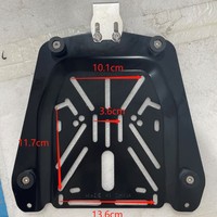 Boîte à bagages arrière en alliage d'aluminium pour moto, plaque de fixation rapide, 25L-100L