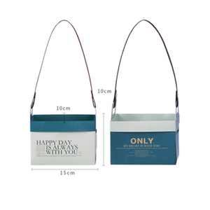 Nhà máy sang trọng hoa khô bó hoa Giỏ túi với phẳng Xoắn Giấy xử lý hoa hộp quà tặng - Product Image 2