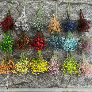 Fleurs artificielles de gypsophile colorées de qualité supérieure pour la décoration de la maison et de mariage - Product Image 1