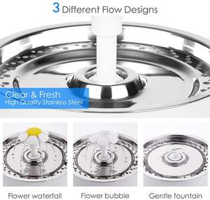 2.4L Automatische Zirkulation Wasser brunnen Edelstahl Wassersp ender Austauschbare Filtration <span class=keywords><strong>Pet</strong></span> Dog Cat Trink futter automat - Product Image 4