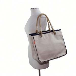 Sac de shopping en toile de coton personnalisé avec logo 18 oz avec fermeture éclair - Product Image 6