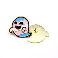 Émail personnalisé gothique mignon effrayant fantôme broche métal arc-en-ciel transgenre fierté gay lesbienne épinglette badge