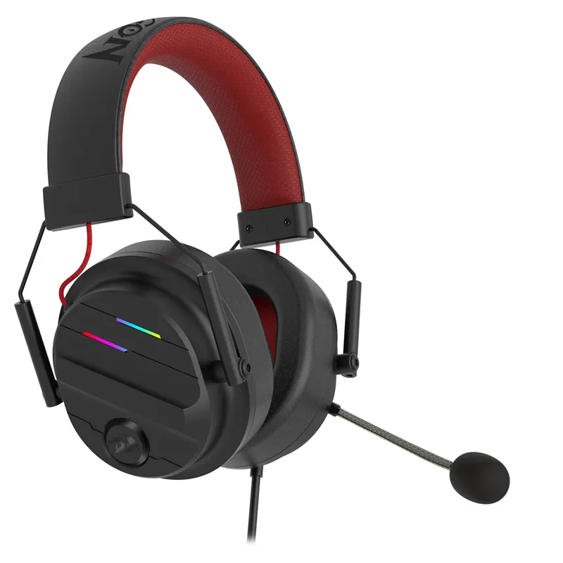Redragon ชุดหูฟังเล่นเกม H380 PRO,ชุดหูฟังสำหรับเล่นเกมระบบเสียงรอบทิศทาง7.1ช่องระบบตัดเสียงรบกวนไฟ RGB