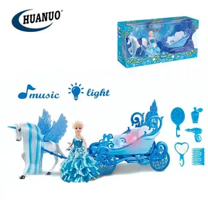 Sıcak satış oyuncaklar güzel mavi renk bebek at arabası hediye olarak