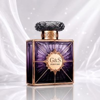 Vente en gros d'usine, flacons de parfum carrés en verre de 100 ml, flacon de parfum arabe de luxe, flacon vide personnalisé, estampage à chaud en or