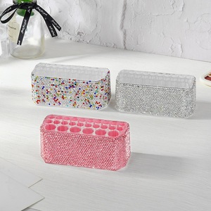 Nuevo Organizador de Maquillaje Multifuncional, Caja de Almacenamiento de Cosméticos, Porta Brochas, Porta Brochas de Uñas de Lujo Hecho a Mano con Pedrería - Product Image 2