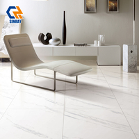Carreaux de porcelaine 600x600mm pour sol et mur, imitation pierre moderne, texture antibactérienne, résistants aux acides, surface brillante, 9mm