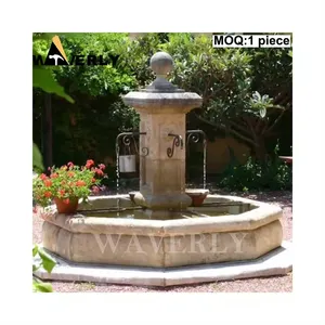 Outdoor Marble Fountain China Garden Stone Fountain Cheap Antique Garden French Style Limestone Fountain