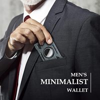 Cartera delgada multifuncional de alta calidad para hombres, de aluminio Metal, bloqueo RFID, Clip para efectivo, tarjetero, identificación a rayas portátil abierta