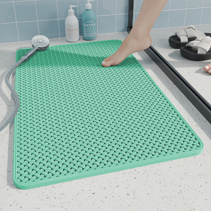 Shower mat - woven gray