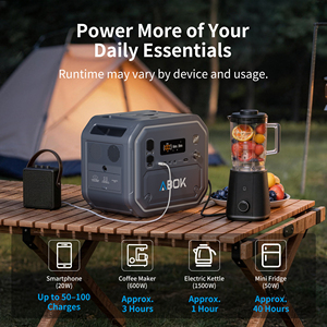 ABOK 2500W Portable Power Station EU US Warehouse Fast Shipping LiFePO4 Solar <b>Generator</b> Pure Sine Wave MPPT for <b>Camping</b> RV - Product Image 2