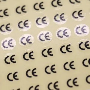 Stiker Bundar Transparan Sertifikasi CE Label Stiker PVC Tahan Air