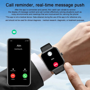 SENBONO NX25 Nuovo Smartwatch Uomo <span class=keywords><strong>Donna</strong></span> Schermo Quadrato Sport Impermeabile Risposta Chiamate Cardiofrequenzimetro Orologio Smart Uomo <span class=keywords><strong>Donna</strong></span> - Product Image 5