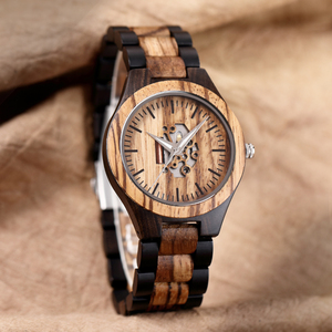 W0187 Nouvelle mode, bracelet de montre en bois et acier de qualité 3A, échantillon gratuit, logo personnalisé, fournisseur chinois - Product Image 2